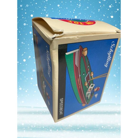 Schylling Tin Litho Collector Series Speedboat "Dragon Fly" Christmas Ornament - Picture 5 of 8